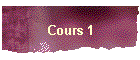 Cours 1